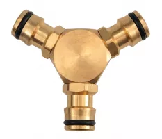 Trójnik do węża ogrodowego, rozdzielacz strumienia, mosiężny Khayner Garden - 89112