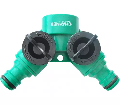 Przyłącze kranowe - rozdzielacz 2-drożny z zaworami Khayner Garden - K6D