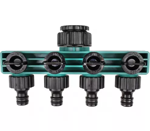 Przyłącze kranowe - rozdzielacz 4-drożny z zaworami Khayner Garden - X6Y