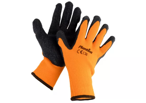 Rękawice ochronne zimowe, pomarańczowo-czarne Plantina - rozm.9