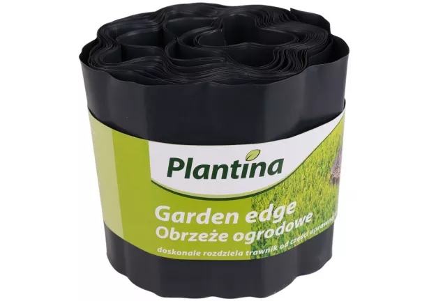 Obrzeże trawnikowe 15cm x 9m Plantina - grafitowe