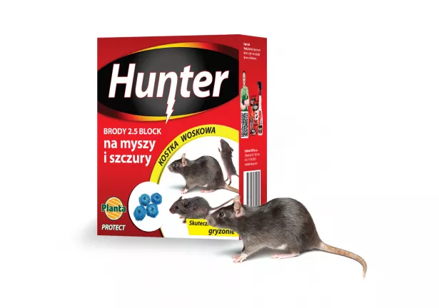 Kostka woskowa brody 2.5 block na myszy i szczury Hunter