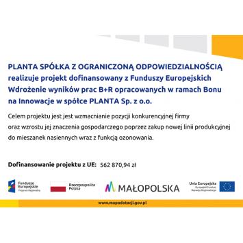 Nowy projekt przy wsparciu Unii Europejskiej